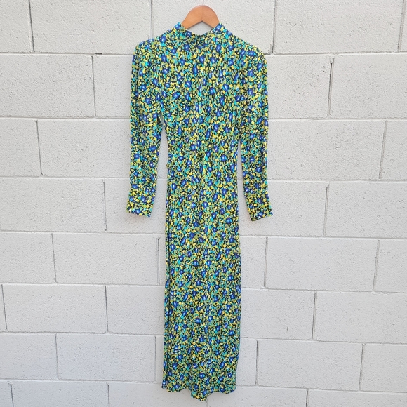 Rails | Carmel Cutout Long Sleeve Dress in Abstract Garden Size XS - Picture 2 of 12